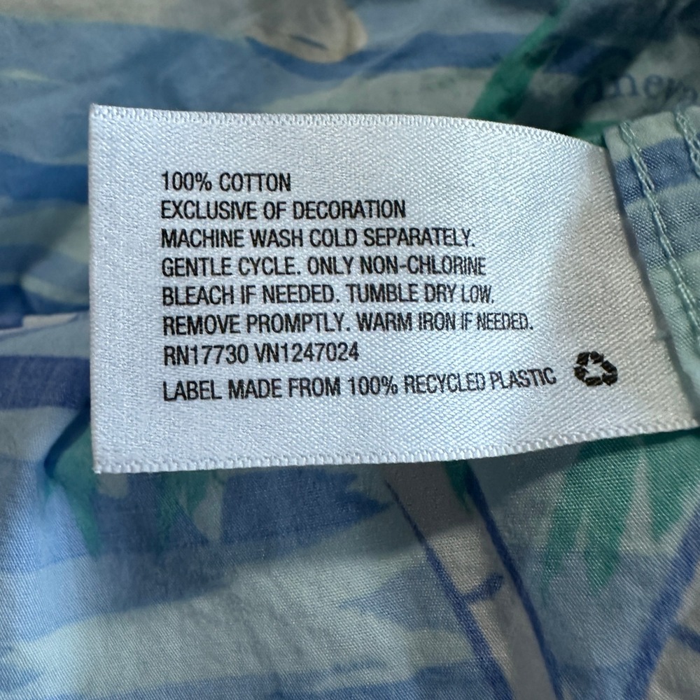 Vineyard Vines Mens Button Down Shirt Medium Blue Island Pocket Short Sleeve - Picture 4 of 10